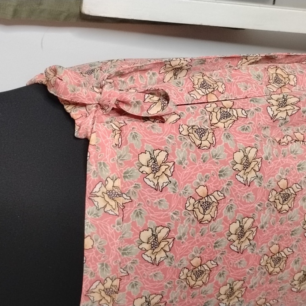 - Max Studios Peachy Pink Yellow Floral Hi-Low Maxi Skirt NWT - Picture 4 of 6